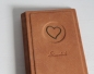 Mobile Preview: Stammbuch "Herz" aus cognacbraunem Nappaleder